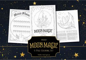 Phases Of the Moon Coloring Page Moon Magic Coloring Book Of Shadows