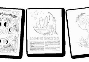 Phases Of the Moon Coloring Page Moon Magic Coloring Book Of Shadows