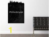 Philadelphia Skyline Wall Mural Philadelphia Chalkboard Skyline Wall Decal