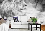 Photo Wall Murals Canada Custom Wallpaper Mural Black and White Animal Lion Papier Peint Mural 3d Living Room sofa Bedroom Background Decor Paper Canada 2019 From