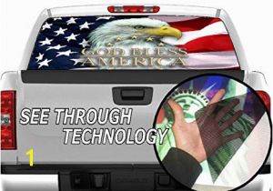 Pickup Truck Rear Window Murals Amazon P327 American Flag Eagle Tint Rear Window Decal Wrap