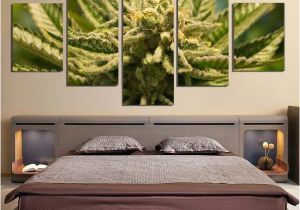 Picture Frame Wall Mural Marijuana Cannabis 420 5 Piece Canvas Wall Art Wallpaper Mural Decoration Design Artwork Poster Decor Prints Paintings