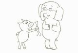 Piggie and Gerald Coloring Pages Coloring Book Elephant and Piggie Coloring Pages Cuss Word