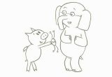 Piggie and Gerald Coloring Pages Coloring Book Elephant and Piggie Coloring Pages Cuss Word