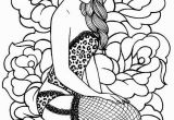 Pin Up Girl Coloring Pages for Adults Pin Up Coloring Pages at Getcolorings