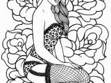 Pin Up Girl Coloring Pages for Adults Pin Up Coloring Pages at Getcolorings