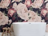 Pink Rose Wall Mural Watercolour Flower Wallpaper