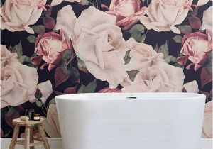 Pink Rose Wall Mural Watercolour Flower Wallpaper