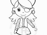 Pirate Coloring Pages for Kids Printable Personalized Printable Pirate Girl Birthday Party Favor