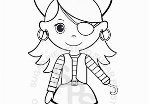 Pirate Coloring Pages for Kids Printable Personalized Printable Pirate Girl Birthday Party Favor