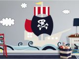 Pirate Ship Wall Mural the Stripe Basket and Furniture for Kids Pirate Room