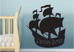 Pirate Ship Wall Mural Wall Decal Vinyl Decal Sticker Nursery Kids Baby Ship Ocean