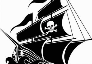 Pirate Ship Wall Murals Pirate Ship Boat Removable Vinyl Wall Decal with Skull