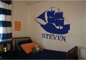 Pirate themed Wall Murals Personalized Pirate Ship Decall Wall Art Kids Room