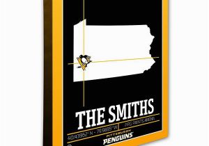 Pittsburgh Penguins Wall Murals Pittsburgh Penguins Personalized Nhl Stadium Coordinates