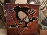 Pittsburgh Penguins Wall Murals Pittsburgh Penguins Wooden Sign 10 X 10 Wall Art Handmade Hockey Sign Wood Panel Laser Transfer Print Gloss Finish