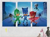 Pj Mask Wall Mural Amazon Pj Masks Gekko Catboy Owlette Battle 3d Sticker