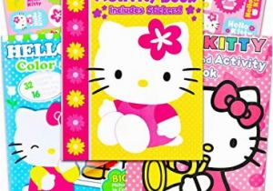 Plane Coloring Pages Hello Kitty Hello Kitty Set Of 3 Jumbo Coloring and Activity Books with Stickers for Kids Girls Boys