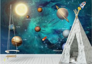 Planet Earth Wall Mural Wdbh 3d Wallpaper Custom Hand Painted Space Universe Children S Room Tv Background Home Decor 3d Wall Murals Wallpaper for Walls 3 D Wallpaper