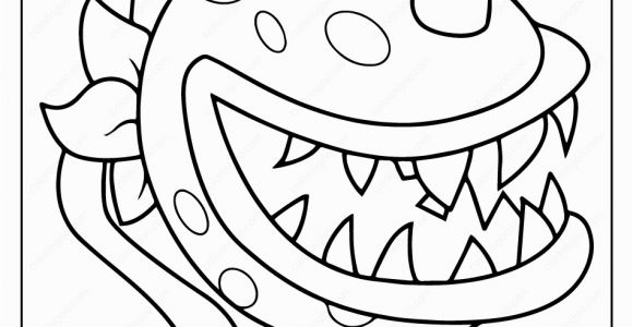 Plants Vs Zombies Coloring Pages Pdf Plants Vs Zombies Chomper Pdf Coloring Page