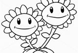 Plants Vs Zombies Sunflower Coloring Pages How to Draw Twin Sunflower Plants Vs Zombies