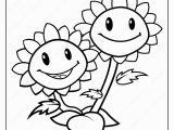 Plants Vs Zombies Sunflower Coloring Pages Plants Vs Zombies Twin Sunflower Coloring Page