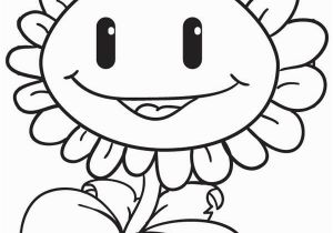 Plants Vs Zombies Sunflower Coloring Pages Sunflower Sweet Smile In Plant Vs Zombie Coloring Page