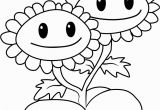 Plants Vs Zombies Sunflower Coloring Pages Twin Sunflower Coloring Page Free Plants Vs Zombies