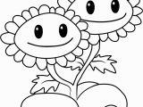 Plants Vs Zombies Sunflower Coloring Pages Twin Sunflower Coloring Page Free Plants Vs Zombies