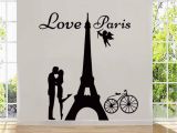 Plaster Of Paris Wall Murals New Design Angels Love Paris Wall Decals Lover Kissing and Bike Home