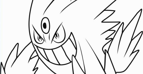 Pokemon Coloring Pages Mega Gengar Aerodactyl Pokemon Coloring Page