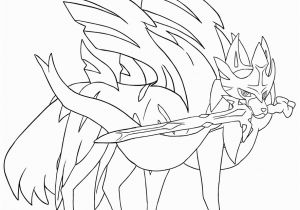 Pokemon Coloring Pages Sword and Shield Zacian From Pokémon Sword and Shield Coloring Page