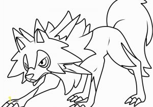 Pokemon Sun and Moon Coloring Pages Lycanroc Midday form Pokemon Sun and Moon