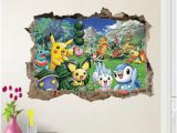 Pokemon Wall Mural Uk Pokemon Pikachu Mural Wall Decals Sticker Child Room Removable