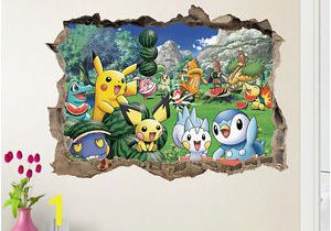 Pokemon Wall Mural Uk Pokemon Pikachu Mural Wall Decals Sticker Child Room Removable