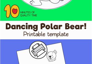 Polar Express Printable Coloring Pages Dancing Polar Bear Craft