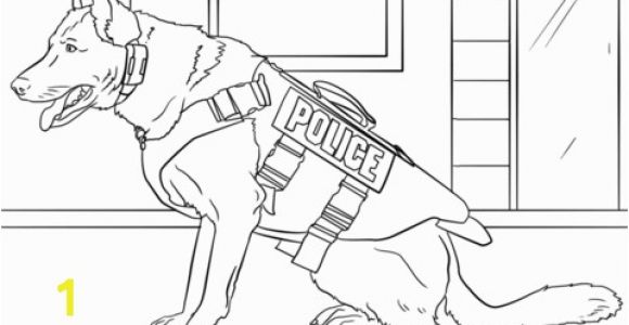 Police Dog Coloring Pages Printable K 9 Police Dog Coloring Page
