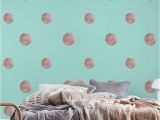 Polka Dot Wall Mural Happy Polka Dots Rose Gold 1 Wall Mural Wallpaper Children