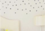 Polka Dot Wall Mural Silver Dot Wall Decals Metallic Silver Polka Dots Wall