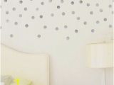 Polka Dot Wall Mural Silver Dot Wall Decals Metallic Silver Polka Dots Wall