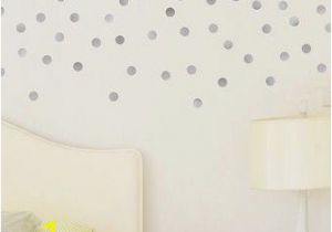 Polka Dot Wall Mural Silver Dot Wall Decals Metallic Silver Polka Dots Wall