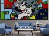 Pop Art Wall Mural 2019 Alec Monopoly High Quality Handpainted & Hd Print Graffiti Pop Art Oil Painting Running Home Decor Wall Art Canvas Multi Sizes G114 From