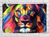 Pop Art Wall Mural Großhandel Tier Lion Flag Banner Pop Art Malerei Home Dekoration Hängen Flagge 4 Gromments In Ecken 3 5ft 144 Cm 96 Cm Von Ssp686 $6 5 Auf
