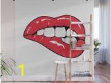 Pop Art Wall Mural Red Lips Pop Art Wall Mural