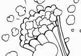 Popcorn Bucket Coloring Page Popcorn Coloring Pages to and Print for Free