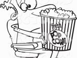 Popcorn Bucket Coloring Page Popcorn Coloring Pages to and Print for Free