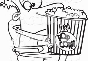 Popcorn Bucket Coloring Page Popcorn Coloring Pages to and Print for Free