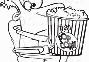 Popcorn Bucket Coloring Page Popcorn Coloring Pages to and Print for Free