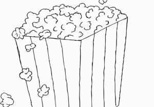 Popcorn Bucket Coloring Page Popcorn Coloring Pages to and Print for Free