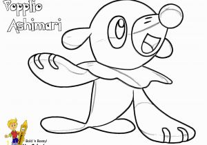 Popplio Coloring Page Coloring Page Pokemon Sun and Moon